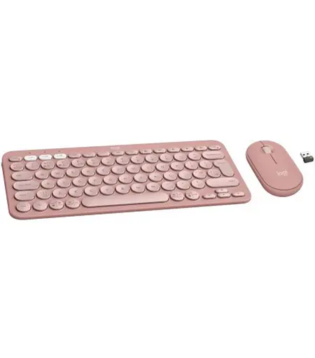 Комплект (клавіатура, миша) бездротовий Logitech Pebble 2 Combo Rose (920-012241) - фото 2
