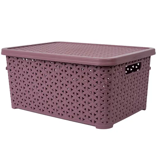 Уцінка. Кошик Diomedea з кришкою 34.5x24.5x15.5 см 10 л темно-пудровий (К13-803)  