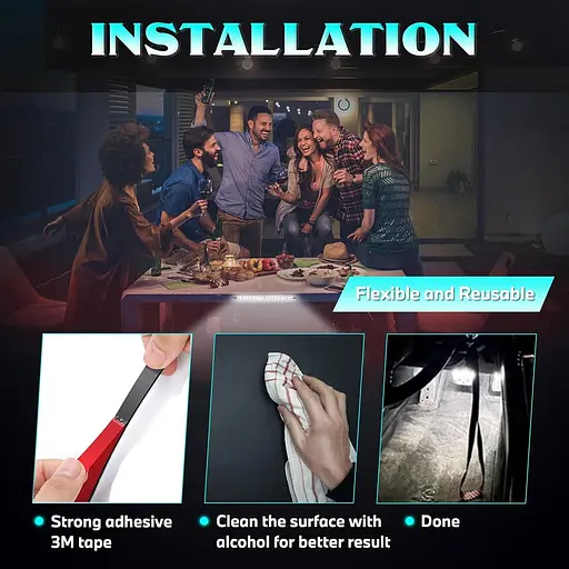 Світлодіодна стрічка Alopee 6 шт. водонепроникна 32 см біле світлодіодне підсвічування - фото 4