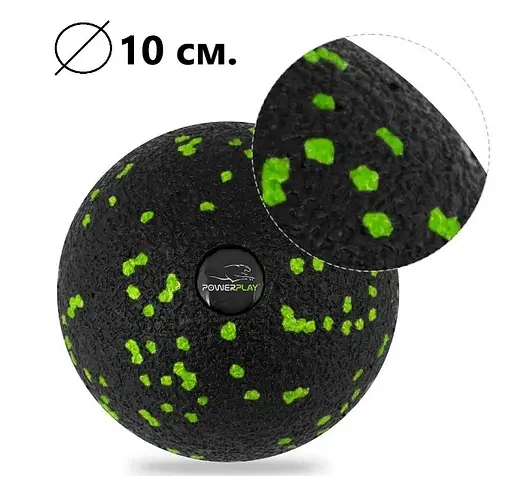 Набір для масажу та йоги PowerPlay PP_4092 EPP (Комплект з 3 штук) Green + гумка 5,5 кг (PP_4092_Green) - фото 5