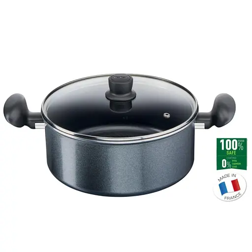 Кастрюля с крышкой Tefal Start & Cook 4,6 л. 24 см (C2744603) с титановым антипригарным покрытием