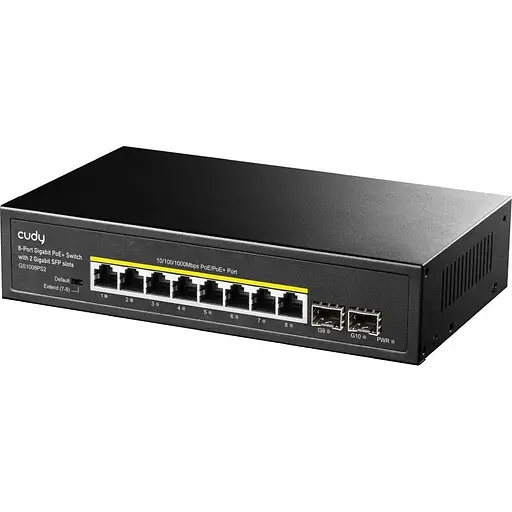 Коммутатор Cudy GS1008PS2 8-Port Gigabit PoE+ Switch with 2 Gigabit SFP slot 120W - фото 1
