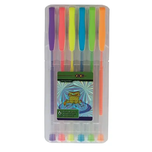 Набір з 6-ти гелевих ручок NEON ZB.2201-99 ZiBi (4823078902047) - фото 1