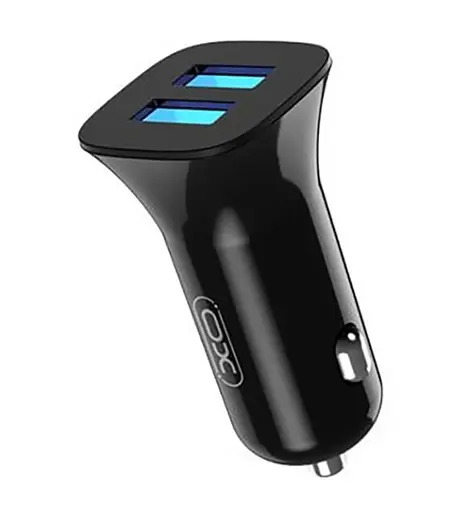 Автомобільний зарядний пристрій XO CC31 12W PC Dual USB car charger Чорний - фото 1