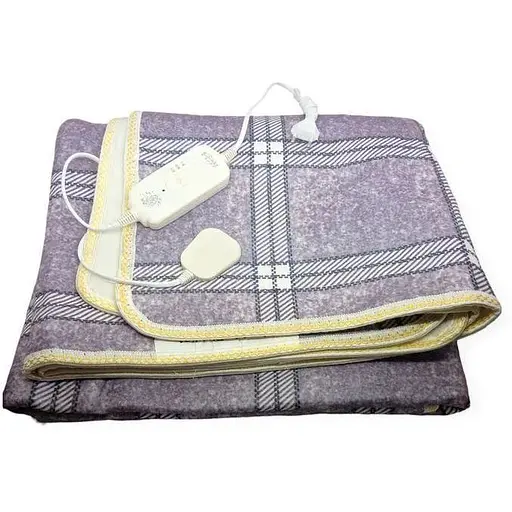 Електропростирадло з підігрівом з поліестеру Electric Blanket автовідключення 150*180 см Сірий 120 Вт - фото 1