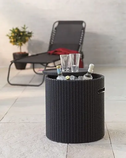 Стіл-бар Keter Cool Stool пластик антрацит - фото 4