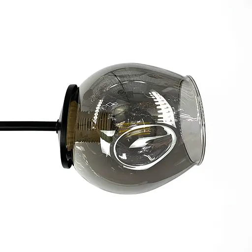 Сучасна стельова люстра в чорному корпусі на 3 плафони Line.F 91069/3 BK - фото 2