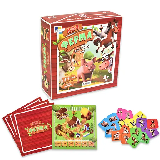 Настільна гра "Моя ферма" 30435 ігрове поле, фішки з тваринами - фото 3