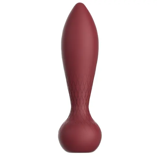 Анальна пробка Dream Toys Romance Romy 13.8 см (бордовий) - фото 7