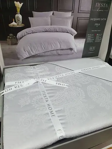 Комплект постільної білизни Fiesta Stella Grey Євро Різнобарвний 000230279 - фото 2