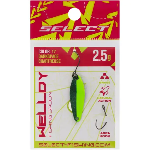 Блесна Select Welldy 2.5g 31mm #17 DarkSpace Chartreuse - фото 2