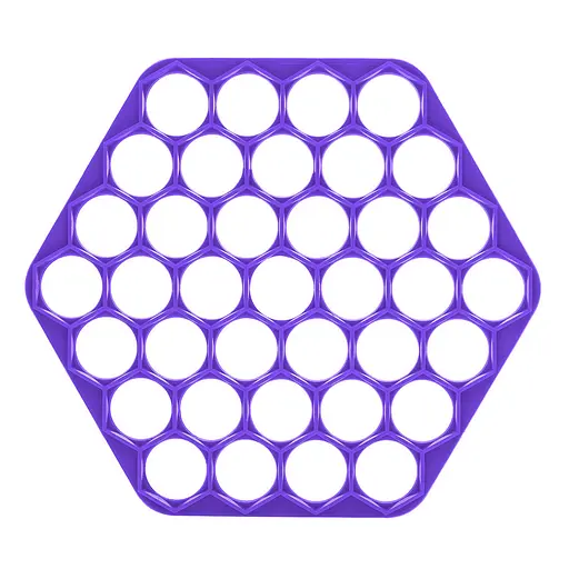 Пластикова пельменниця шестикутна (форма для приготування пельменів) Ø23 см, Kitchette Фіолетовий 85668 - фото 1