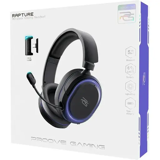 Беспроводная игровая гарнитура Proove Gaming Rapture black - фото 2