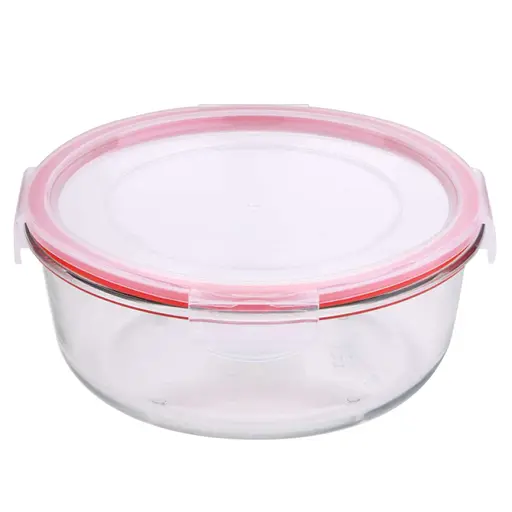 Контейнер харчовий Bergner Glass Box скляний 0.8 л (BG-5832-RD-6)