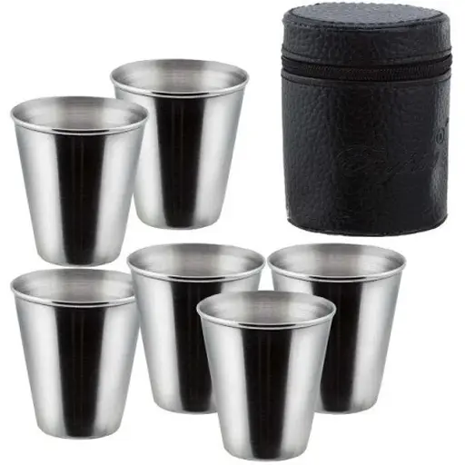 Рюмки нержавеющие в чехле 6 шт Стандарт V 0,06 л Empire 3550