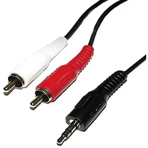 Кабель 3.5-мм папа штекер 2 штекера Rca тюльпана стерео 1.5 м