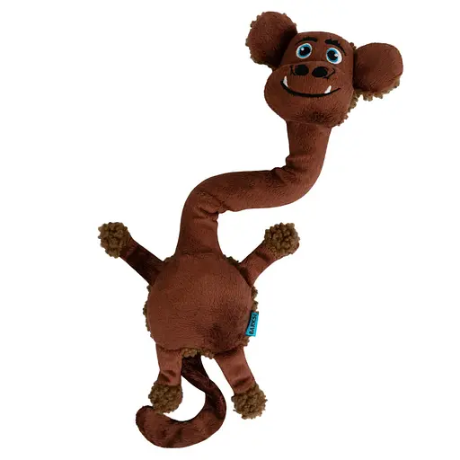 Игрушка для собак Barksi Обезьяна с хрустящей шеей и пищалкой  - фото 2