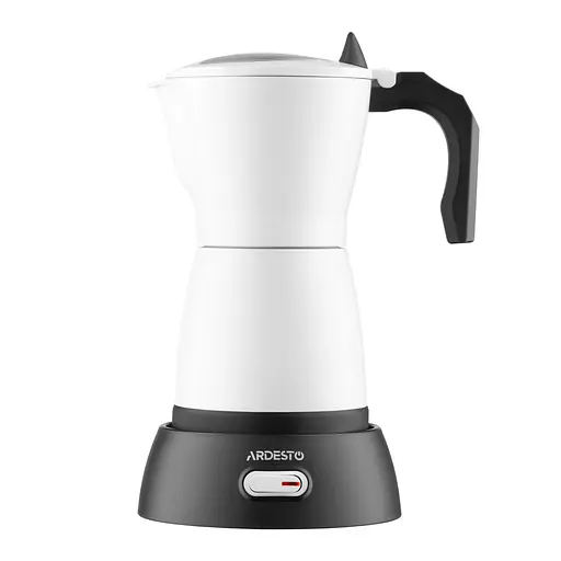 ARDESTO Электрическая гейзерная кофеварка 0,3 л, молотый кофе, белый - фото 1