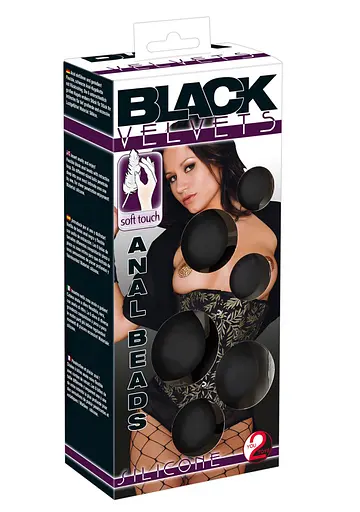 Анальні намиста Black Velvets Anal Beads 40 cm (чорний) - фото 6