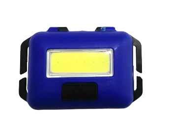 Налобный фонарик LED COB 10W (реал.3-5W) синий пласт(3реж.+стробоскоп+ремешок 3*ААА) (T89) R - фото 1