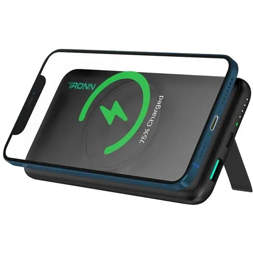 Внешний аккумулятор (павербанк) iRONN Magnetic Wireless 10000mAh Black (IR2015MWH)