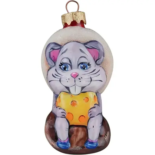 Ялинкова прикраса Різдвяні історії Мишеня святкове скло (4820001179774)