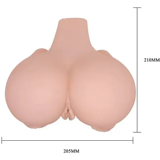 Мастурбатор с двойной вибрацией и двумя входами Crazy Bull BM-009115Z-1, Телесный - фото 8