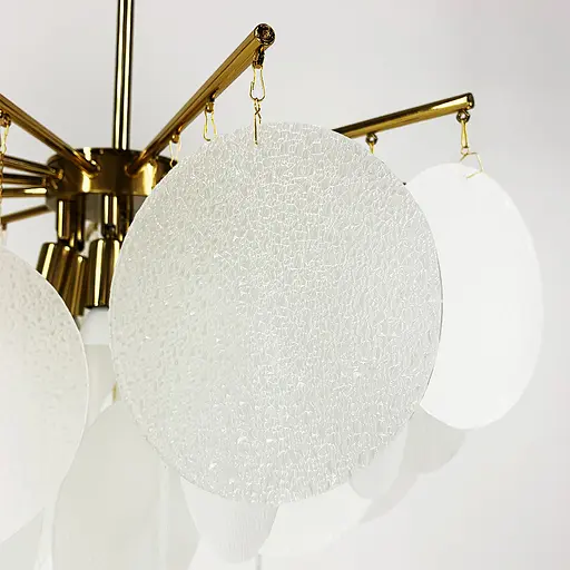 Латунный светильник с уникальными стеклянными пластинами d 60 или 80 см. Line.F Диаметр 60см - фото 7