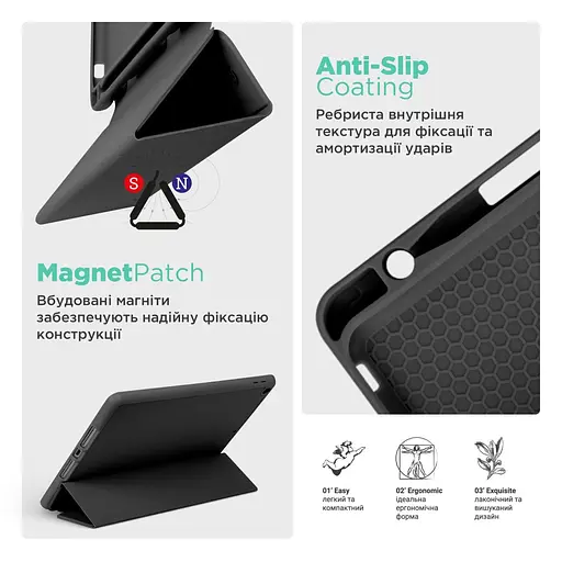Чохол SlimTPU Active Pen holder Lenovo Tab P11 11.5 TB350 TB355 Чорний - фото 4