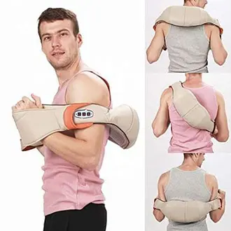Массажер роликовый для шеи и спины инфракрасный подогрев Massager of Neck Kneading 55w - фото 3