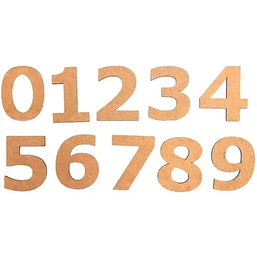Набор заготовок Rosa Talent Цифра 2 МДФ высота 10 см 5 шт