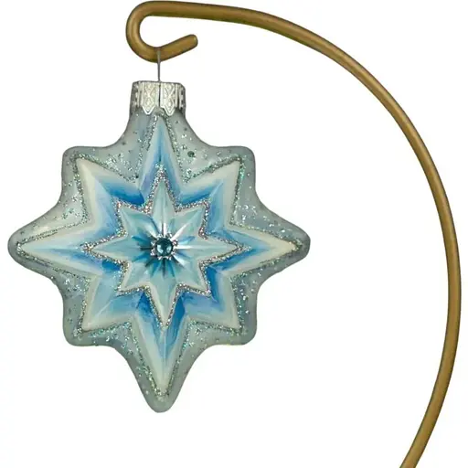 Ялинкова прикраса Різдвяні історії Зірка крижана скло (4820001128178)