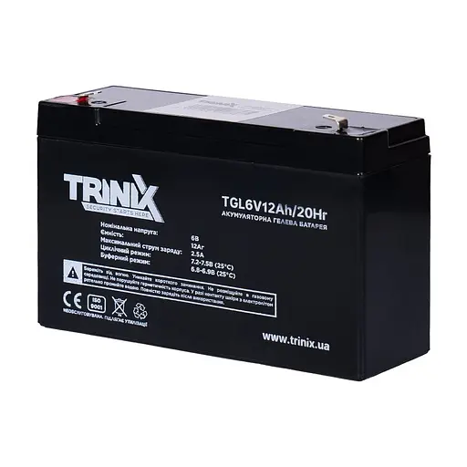 Аккумуляторная батарея гелевая 6В 12Ач Trinix TGL6V12Ah/20Hr GEL (44-00073)