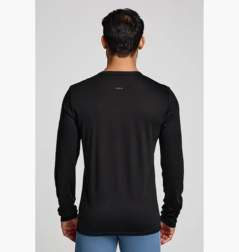 Кофта Saucony Peregrine Merino Long Sleeve Black S (1097-SAM800362-BK S) - фото 2