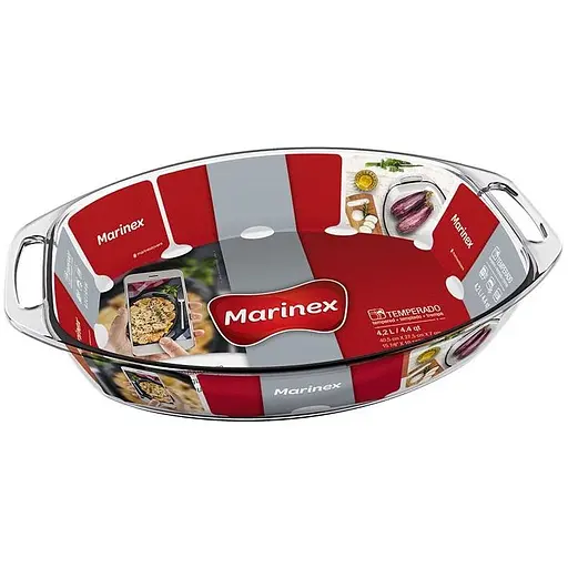 Деко жароміцне скляне з ручками Marinex для випікання 4.2 л (6665)