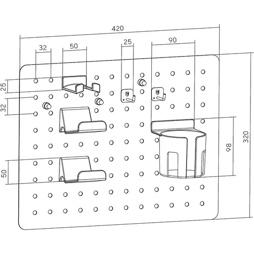 Настінна дошка-органайзер OfficePro WO600R Red [126555] - фото 7
