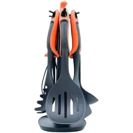 Набір кухонного приладдя Kitchen Tools PRO на підставці 7 предметів червоний - фото 1