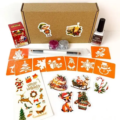 Подарочный набор "Рождественское чудо: Волшебный подарок" Fresh Tattoo gift-box-christmass-1kid - фото 1
