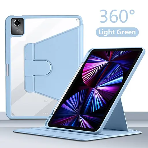 Чехол TPUCristal Pen holder 360 Lenovo Tab M11 TB330 / Xiaoxin Pad 2024 TB331 Голубой - фото 5