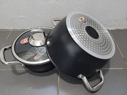 Набір каструль Casa Royal Diamond Pro Pearl P-UKR2010 з покриттям Greblon Diamond Чорний - фото 4