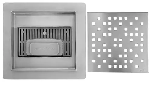Трап для душа Rea Dots 15x15 nickiel brushed REA-G6203 - фото 5