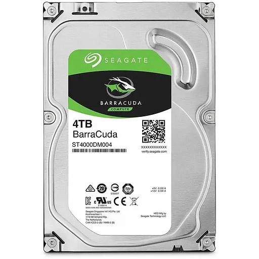 Накопитель Seagate HDD SATA 4.0TB BarraCuda 5400rpm 256MB (ST4000DM004)