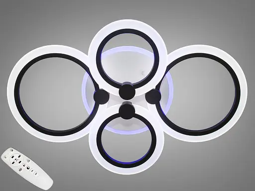 Новая пристелевая LED люстра с пультом, диммером и подсветкой, 80W - фото 1