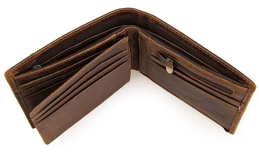 Мужской кожаный кошелек Vintage 12x9.5 см acs0015367 - фото 9