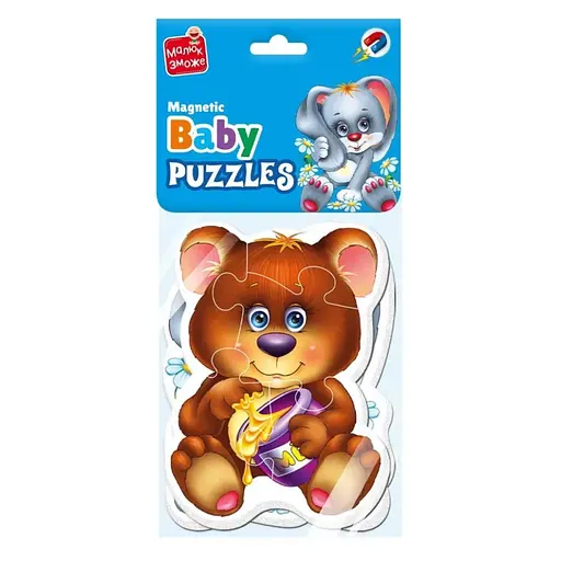 Дитячі магнітні пазли "Лісові жителі" Vladi Toys VT3208-17, 9 елементів - фото 1