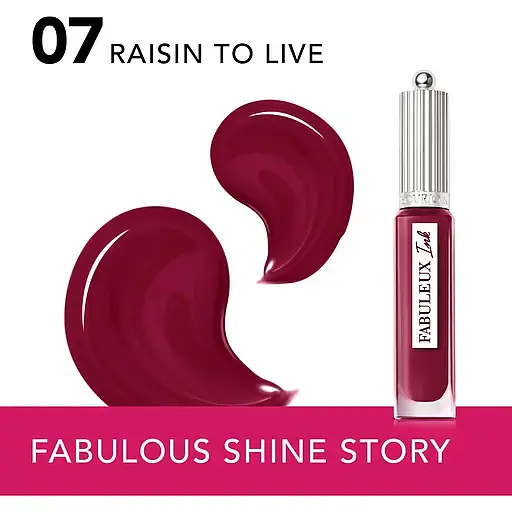 Помада Bourjois Fabuleux Ink Lacquer Raisin To Live лакова рідка відтінок 07, 3.5 мл - фото 4