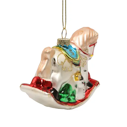 Елочное украшение "Конь-качалка с игрушками" 8,7*4,5*7,1 см, YQ1406874 - фото 3