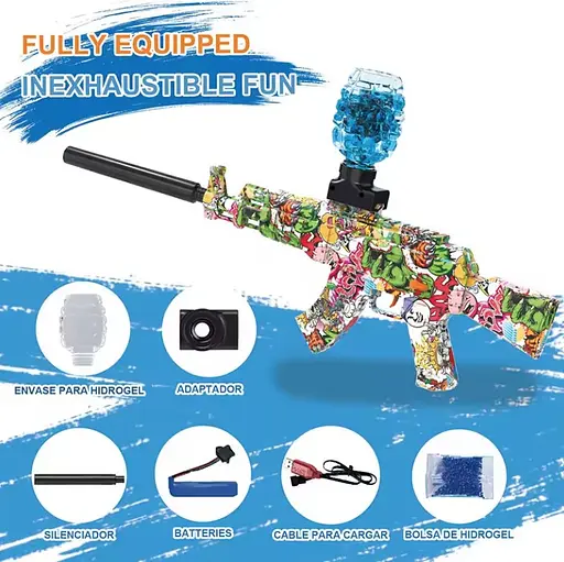 Бластер автоматический OldBro Auto AK 47 Gel Ball с гель шариками орбиз 10500 шт. eXtream blue - фото 5