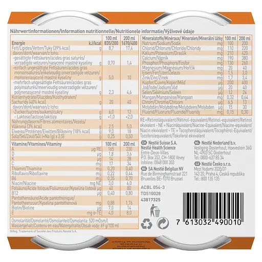 Набір ентеральне харчування Nestle Health Science Resource 2.0+Fibre зі смаком полуниці 2.4 л (3 уп. х 4 шт. х 200 мл) - фото 11