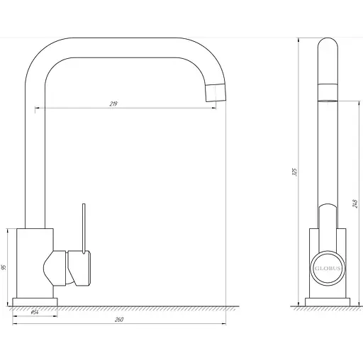 Змішувач для кухні Globus Lux WIEN SUS2-203L - фото 4
